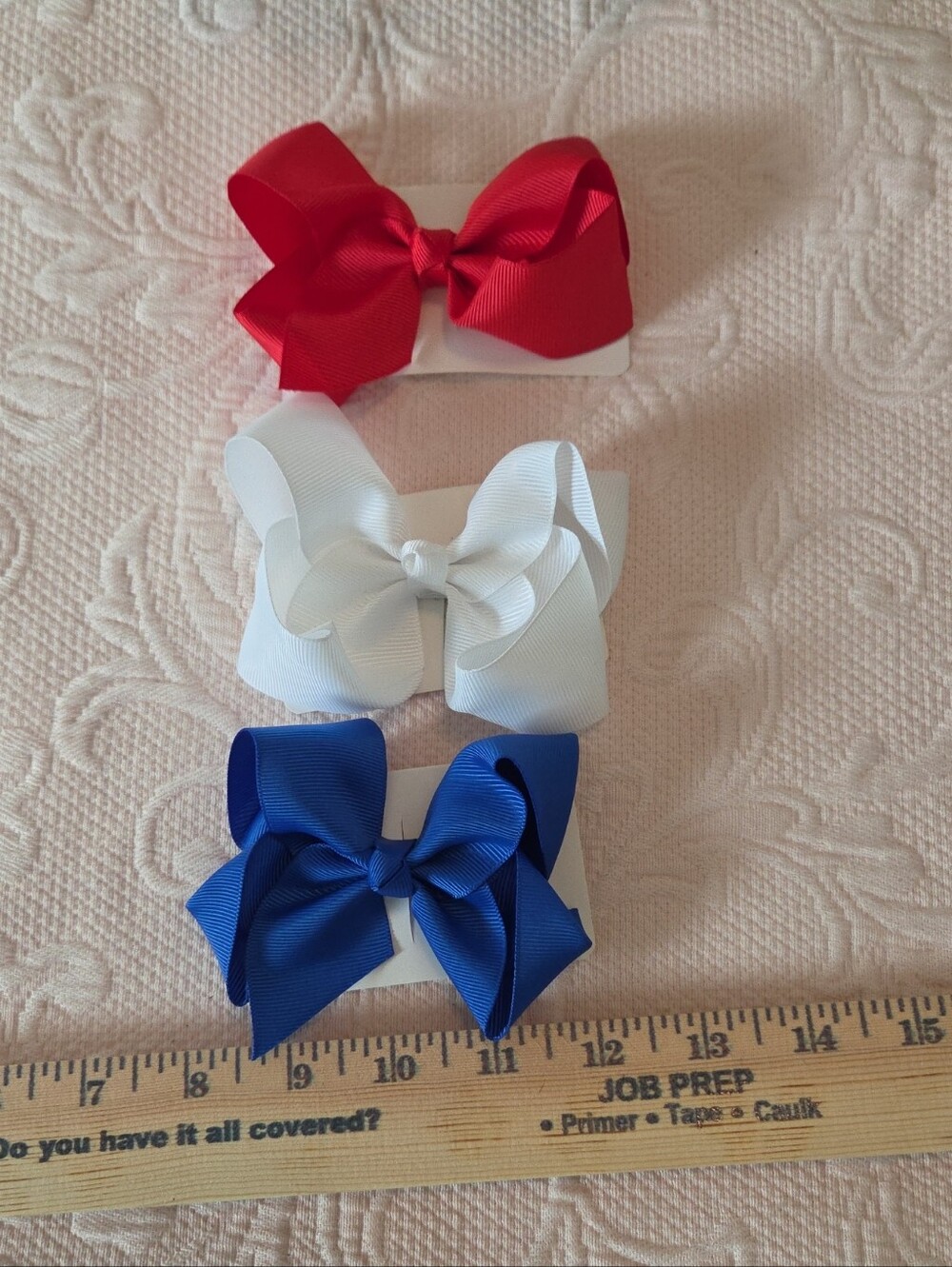 Red, White & Blue Grosgrain Bow Set for Kids by